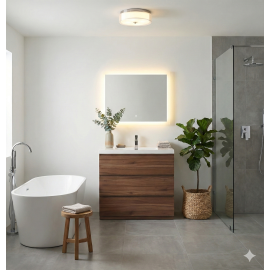 Edison 36 inch Single Bathroom Vanity Set in Walnut TN-ED900-WN