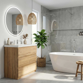 Edison 36 Single Bathroom Vanity Set, Natural OakEdison 36" Single Bathroom Vanity Set, Natural Oak