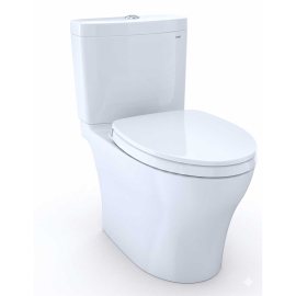 TOTO Aquia IV 0.9 / 1.28 GPF Dual Flush Two Piece Elongated Toilet with Push Button Flush - Seat Included