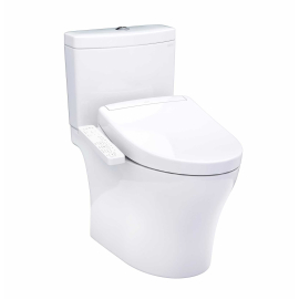 TOTO Washlet+ Aquia IV Two-piece Elongated Dual Flush 1.28 And 0.9 GPF Toilet And Washlet S2 Bidet Seat