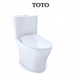TOTO Aquia IV 0.9 / 1.28 GPF Dual Flush Two Piece Elongated Toilet with Push Button Flush - Seat Included