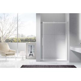 Signature Sliding Shower Door, W54" x H76", Chrome, 3/8"-thick Clear Glass