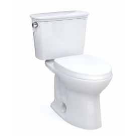 TOTO Drake 1.28 GPF Two Piece Elongated Chair Height Toilet with Left Hand Lever - Seat Included