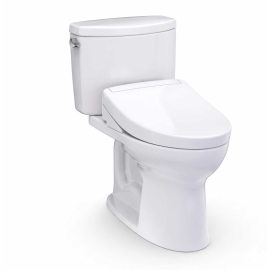 TOTO Washlet+ Drake II Two-piece Elongated 1.28 GPF Toilet And Washlet+ S5 Bidet Seat