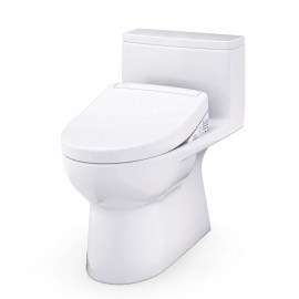 TOTO Redington 1.28 GPF One Piece Elongated Toilet with Left Hand Lever - Bidet Seat Included