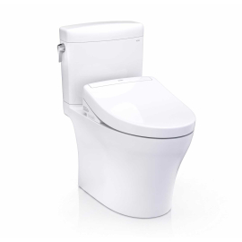 TOTO MW4363446CEMFGN#01 AQUIA IV CUBE - WASHLET + S5 TWO-PIECE TOILET - 1.28 GPF & 0.9 GPF COTTON WHITE