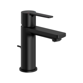 Grohe Lineare 1.2 GPM Single Hole Bathroom Faucet with StarLight, SilkMove, EcoJoy, and QuickFix Technologies - Includes Pop-Up Drain Assembly Matte Black