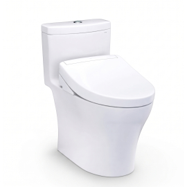 TOTO MW6463446CEMFGN#01 AQUIA IV WASHLET +S5 ONE PIECE TOILET - 1.28 GPF/0.9 GPF COTTON WHITE
