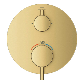 Grohe Atrio New Two Function Thermostatic Valve Trim Only with Dual Lever Handles, Integrated Diverter, and Volume Control - Less Rough In 24361GN0