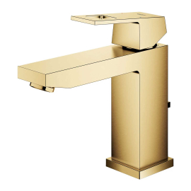 Grohe Eurocube 1.2 GPM Single Hole Bathroom Faucet with SilkMove, StarLight, EcoJoy, and QuickFix Technologies - Includes Drain Assembly
