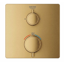 Grohe Grohtherm Thermostatic Valve Trim Only with Dual Lever Handles and Volume Control - Less Rough In 24111GN0