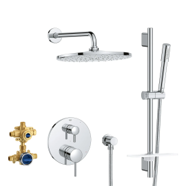 Grohe Timeless 29430000 2-Handle Pressure Balance Rainshower Bundle GROHE StarLight Chrome