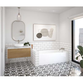 Maax Rubix 6632 Bath Tub 66"L x 32"W x 18"H for Above the Floor Rough with Right Hand Drain