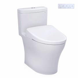 TOTO MW6464726CEMFGNA#01 AQUIA IV WASHLET +S7 ONE PIECE TOILET 1.28 GPF & 0.9 GPF WITH AUTO FLUSH COTTON WHITE