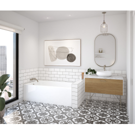 Maax Rubix 6632 Bath Tub 66"L x 32"W x 18"H for Above the Floor Rough with Left Hand Drain
