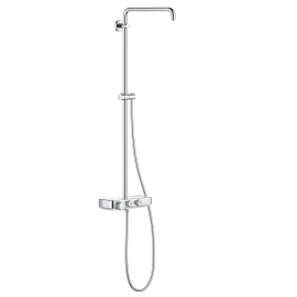 Grohe Euphoria SmartControl Thermostatic Shower System with Slide Bar, Hose, and Valve Trim - Less Hand Shower and Shower Head 26511000