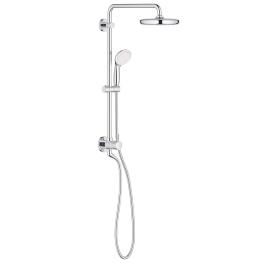Grohe Retro-Fit 1.75 GPM Shower System with Single Function Rain Shower Head, Slide Bar, Multi Function Hand Shower, and 17-3/4" Swivel Shower Arm 26123001