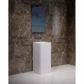 Andes Free Standing Solid Surface Resin Stone Sink TB-FS400-A