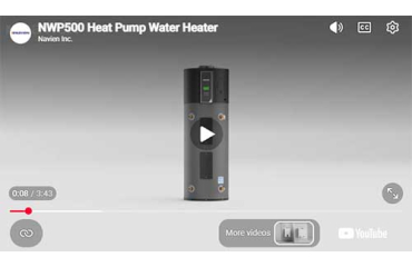 New Navien NWP500 Heat Pump Water Heater