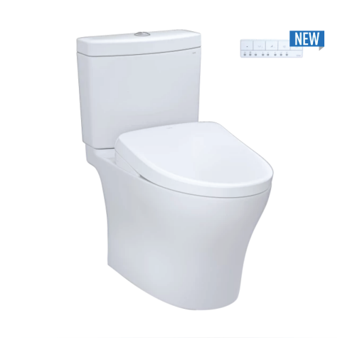 [MW4464726CEMFGN#01] TOTO Aquia IV Dual Flush Elongated Universal Height Toilet With Washlet S7 Bidet Seat (SAK53982)