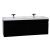 57" Modern Double Sink Vanity Set with Wavy Sinks - Black TN-A1440-BK