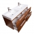 4" Modern Double-sink Vanity Set with Drawers - Teak TN-B1380-TK