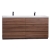 CBI Edison 70.8 Inch Double Modern Bathroom Vanity Walnut TN-ED1800D-WN