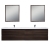 Angela 83.4" Contemporary Double Wall Mounted Bathroom Vanity, Grey Oak TN-AG2120-GO