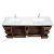 Enna 83.4" Free Standing Bath Vanity with Double Sink, Walnut TN-LA2120-WN