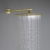 Essence Hardware Mercer Pressure Balance Shower Set with Rainfall and Handheld, Brushed Gold