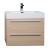 27" Wall Mounted Bathroom Vanity, White Oak