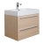 27" Wall Mounted Bathroom Vanity, White Oak