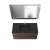 Edith 40" Wall-Mount Bathroom Vanity , Rosewood, Black Top