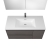 Andes 41.9" Wall-Mount Bathroom Vanity in Taupe Brown with White Vanity Top TN-AD1065L-TB