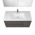 Andes 41.9" Wall-Mount Bathroom Vanity in Taupe Brown with White Vanity Top TN-AD1065L-TB