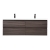 Angela 48" Contemporary Double Wall Mounted Bathroom Vanity, Char Oak