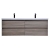 Angela 48" Contemporary Double Wall Mounted Bathroom Vanity, Maple Grey