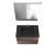 Edith 30" Wall-Mount Bathroom Vanity , Rosewood, Black Top