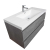 Angela 42 Inch Wall-Mount Bathroom Vanity, Cement Grey