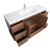CBI Edison 60 Inch Single Modern Bathroom Vanity Walnut TN-ED1500S-WN