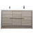 CBI Enna 59 Inch Double Bathroom Vanity, Maple Grey