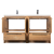 Enna 48" Free Standing Bath Vanity with Double Sink, Natural Oak