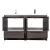 Enna 48" Free Standing Bath Vanity with Double Sink, Char Oak