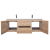 Angela 60" Wall Mounted Double Sink Vanity, Red Oak