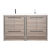 Enna 60" Free Standing Bath Vanity with Double Sink, Maple Grey