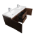 Angela 60" all Mounted Modern Double Sink Vanity  Rosewood