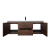 Angela 60" Wall Mounted Modern Single Vanity,  Rosewood