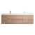 Andes 72" Contemporary Double Wall Mounted , Red Oak