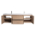 Andes 72" Contemporary Double Wall Mounted , Red Oak