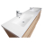 Angela 72" Contemporary Double Sink Wall Mounted Bathroom Vanity , White  Oak